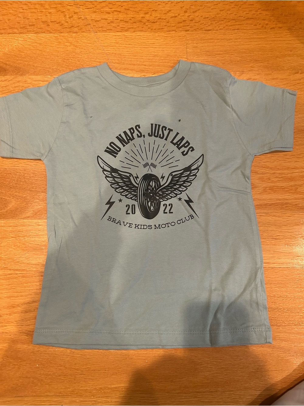 Brave Kids Moto Club Graphic Tee - Light Blue